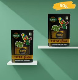 Tota Gold 100% Pure Hing Crystals - 100% Natural Gluten Free Hing / Asafoetida (Nothing Else Mixed) - 50g
