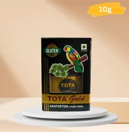 Tota Gold 100% Pure Hing Crystals - 100% Natural Gluten Free Hing / Asafoetida (Organic) - 10g