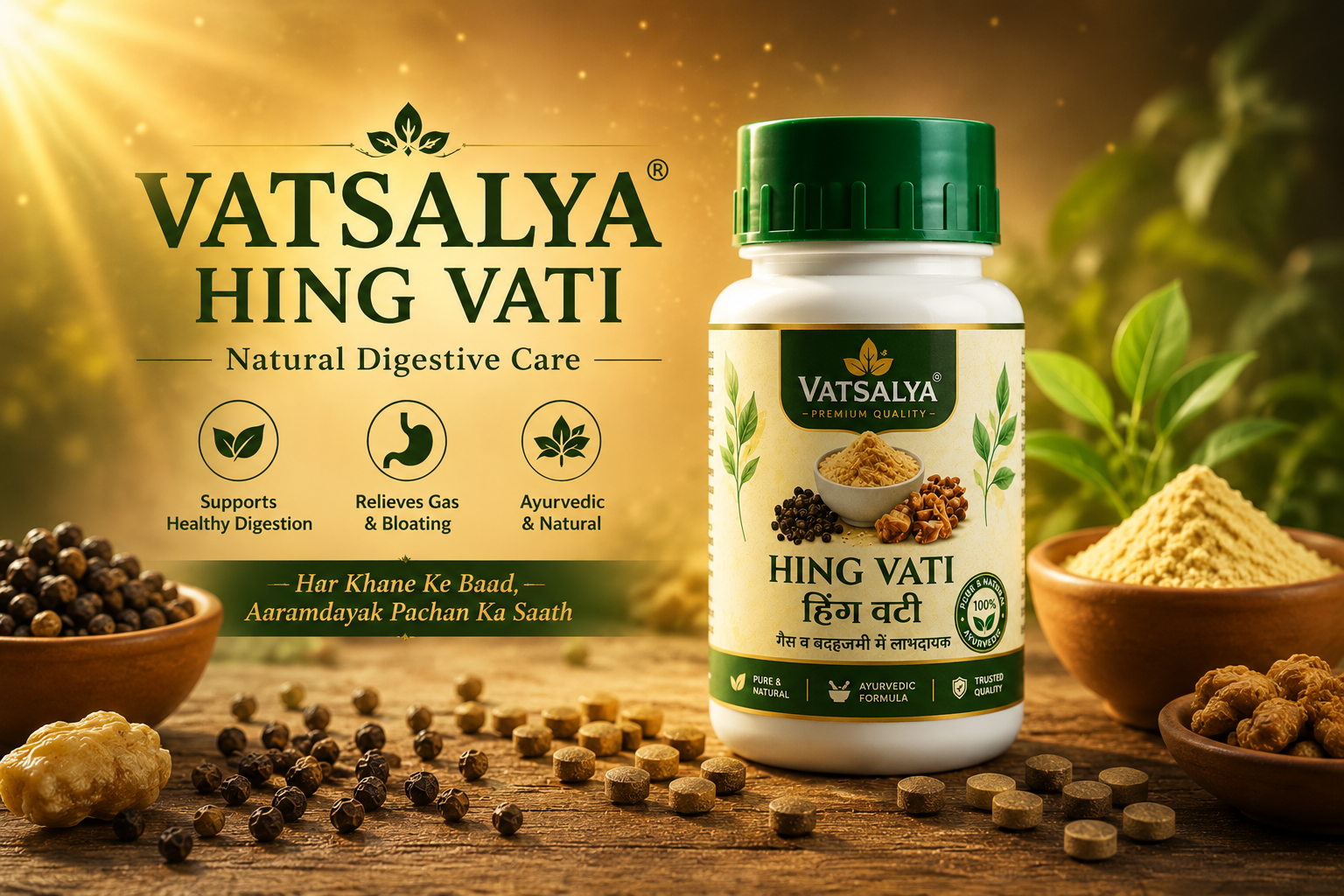 Vatsalya Hing Vati – Premium Ayurvedic Digestive Tablets - Image 2